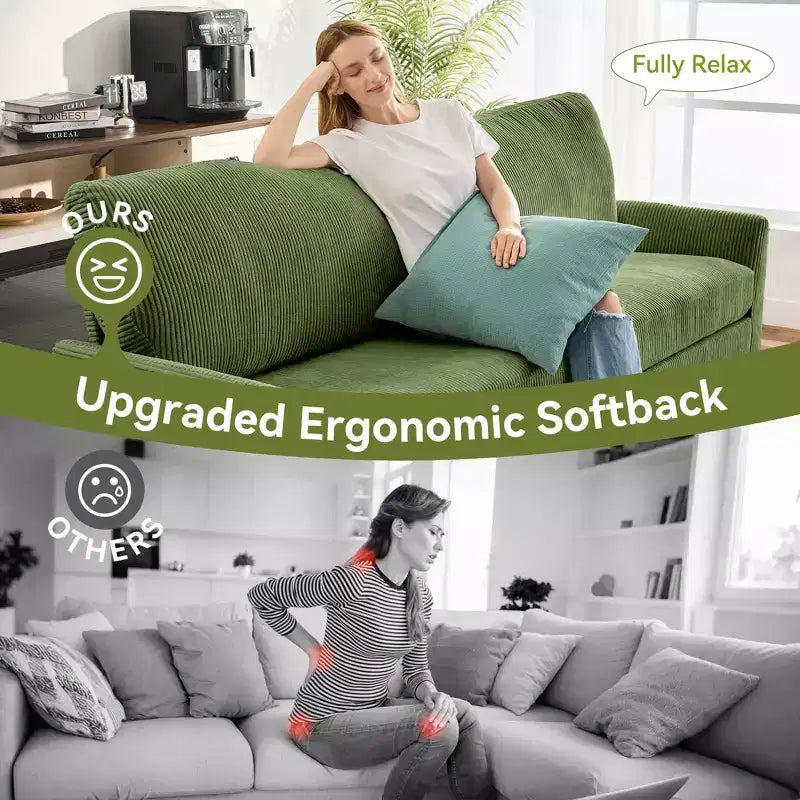 Divanetto extra large da 223 cm per soggiorno, camera da letto e ufficio