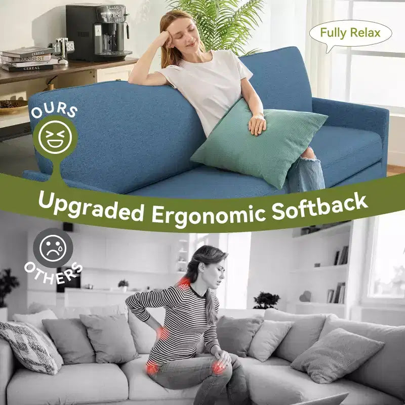Divanetto extra large da 223 cm per soggiorno, camera da letto e ufficio