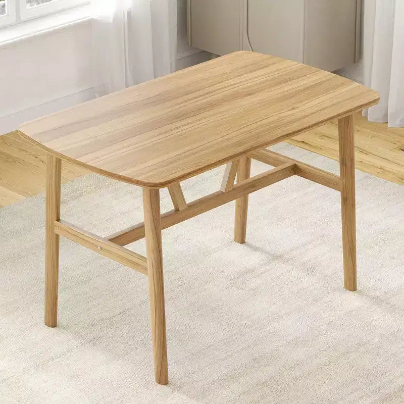 Tavolo da pranzo in legno da 47" per 4-6 persone, tavolo da cucina moderno con robusta struttura in metallo