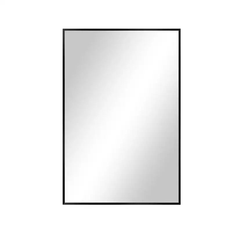 Specchio da Appendere, Bordo Sottile in Lega di Alluminio, Rettangolo ad Angolo Retto, Oro, 38x26x1in, Doppio Lato