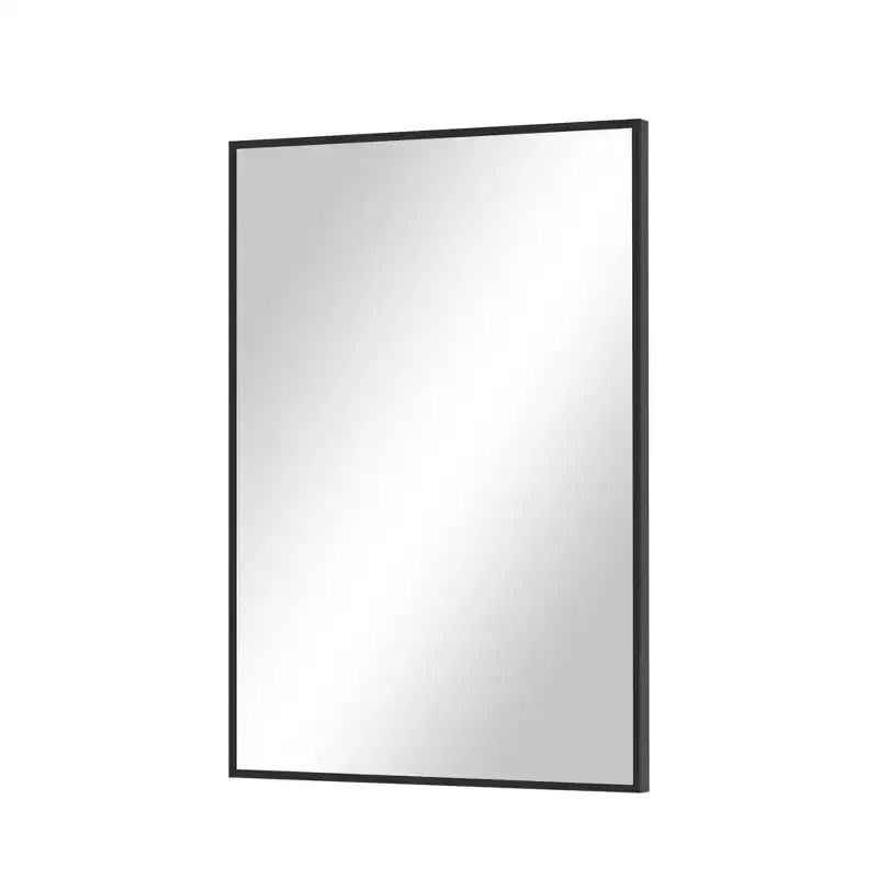 Specchio da Appendere, Bordo Sottile in Lega di Alluminio, Rettangolo ad Angolo Retto, Oro, 38x26x1in, Doppio Lato