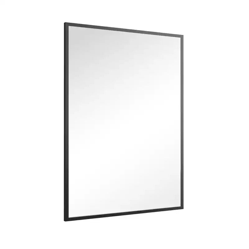 Specchio da Appendere, Bordo Sottile in Lega di Alluminio, Rettangolo ad Angolo Retto, Oro, 38x26x1in, Doppio Lato