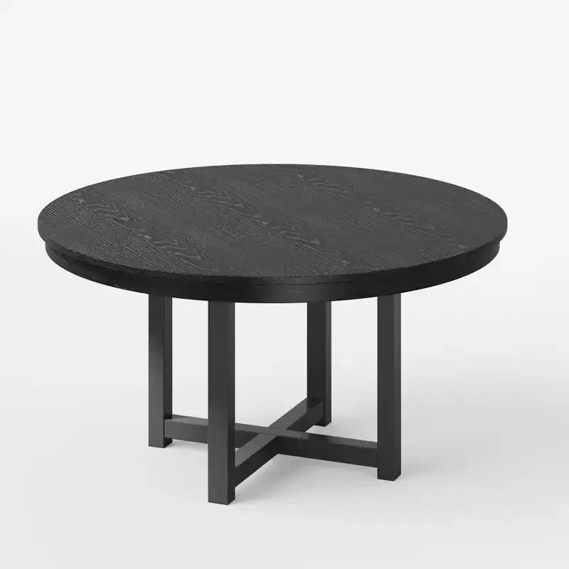 Tavolo da pranzo rotondo in legno da 45" per 4 persone, tavolo da cucina e sala da pranzo moderno in stile rustico