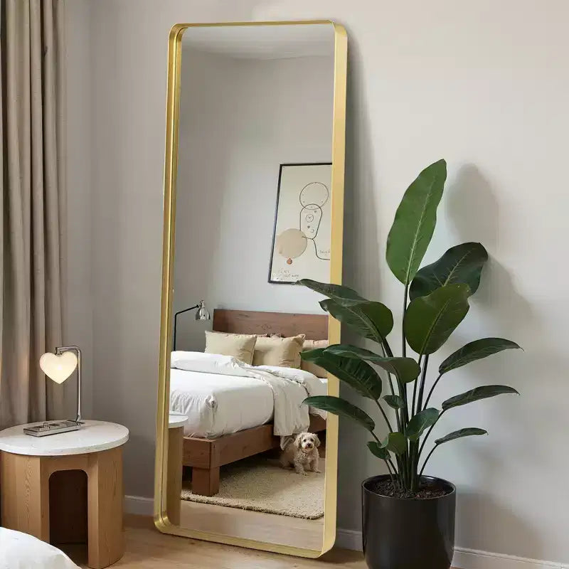 Specchio da terra rettangolare a figura intera per soggiorno e camera da letto, 80x180 cm