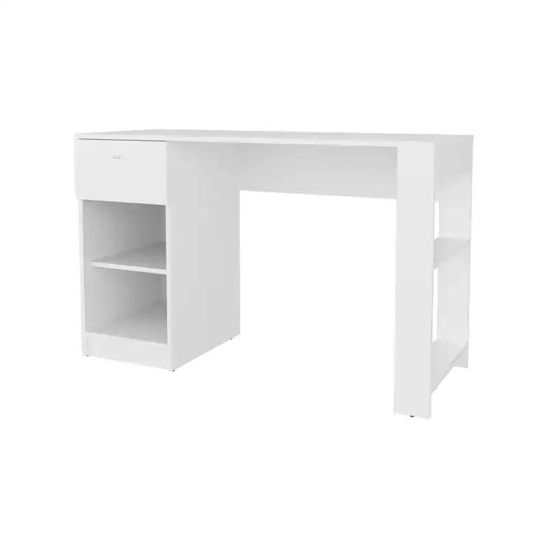 Scrivania minimalista da 75,7 cm con 1 cassetto e 2 ripiani aperti