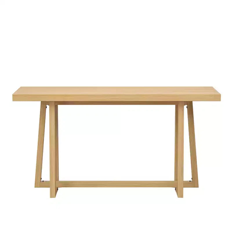 Tavolo da ingresso rettangolare minimalista 59.84IN, tavolo consolle con design unico delle gambe e ripiano spesso, tavolo d'accento per foyer, esterni