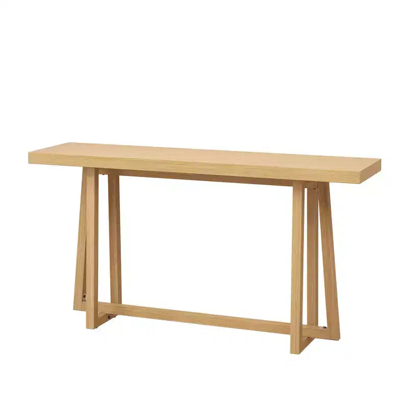 Tavolo da ingresso rettangolare minimalista 59.84IN, tavolo consolle con design unico delle gambe e ripiano spesso, tavolo d'accento per foyer, esterni