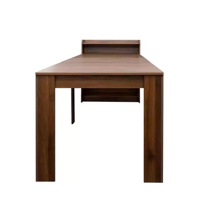 Tavolo da pranzo allungabile moderno da 242 cm con contenitore, design pieghevole salvaspazio
