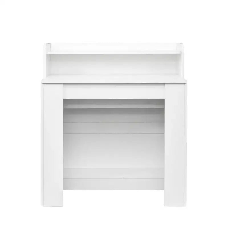 Tavolo da pranzo allungabile moderno da 242 cm con contenitore, design pieghevole salvaspazio