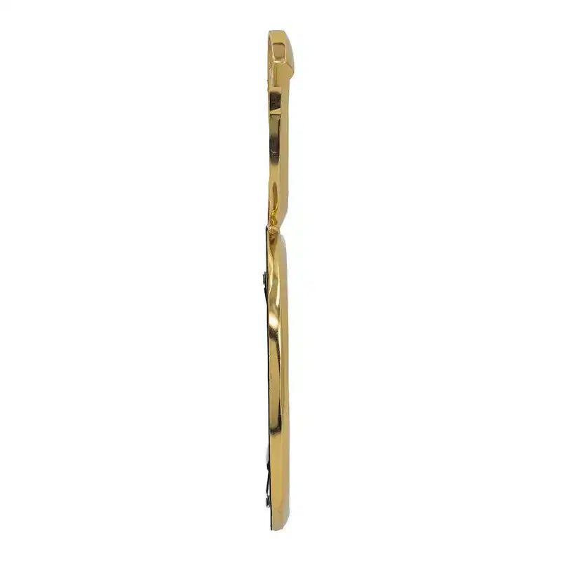 Specchio rotondo moderno 12,5 x 16" con cornice in alluminio, decorazione da parete per ingresso, soggiorno e corridoio, oro
