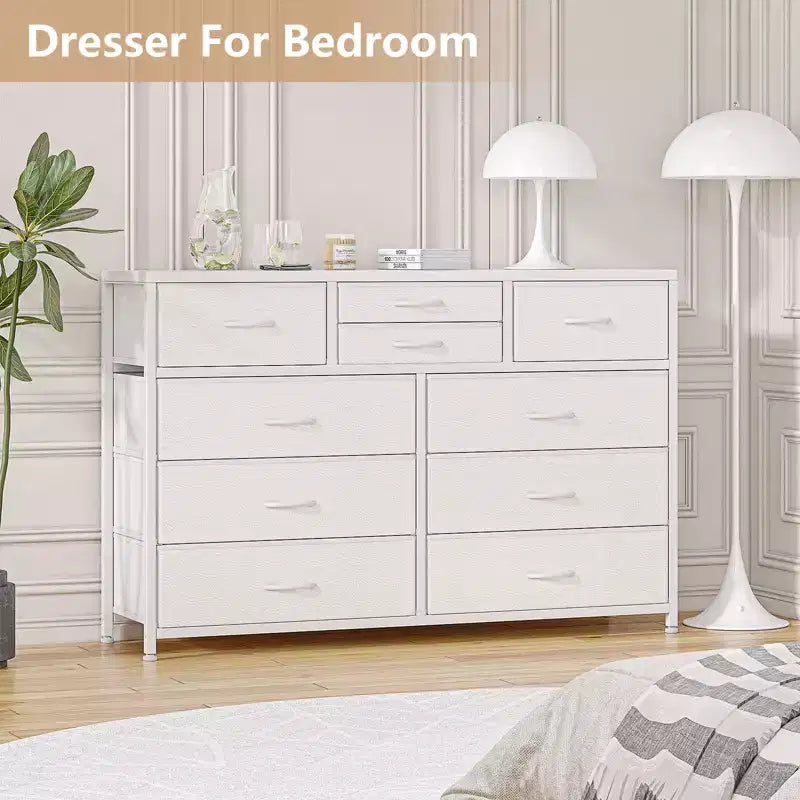 Cassettiera a 10 cassetti, mobile TV moderno e armadio contenitore per camera da letto, corridoio, cameretta