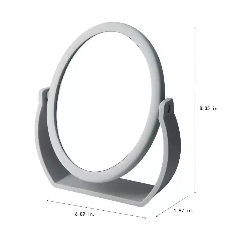Specchio da toilette da 8" con base gommata, ingrandimento 1X-10X, da appoggio