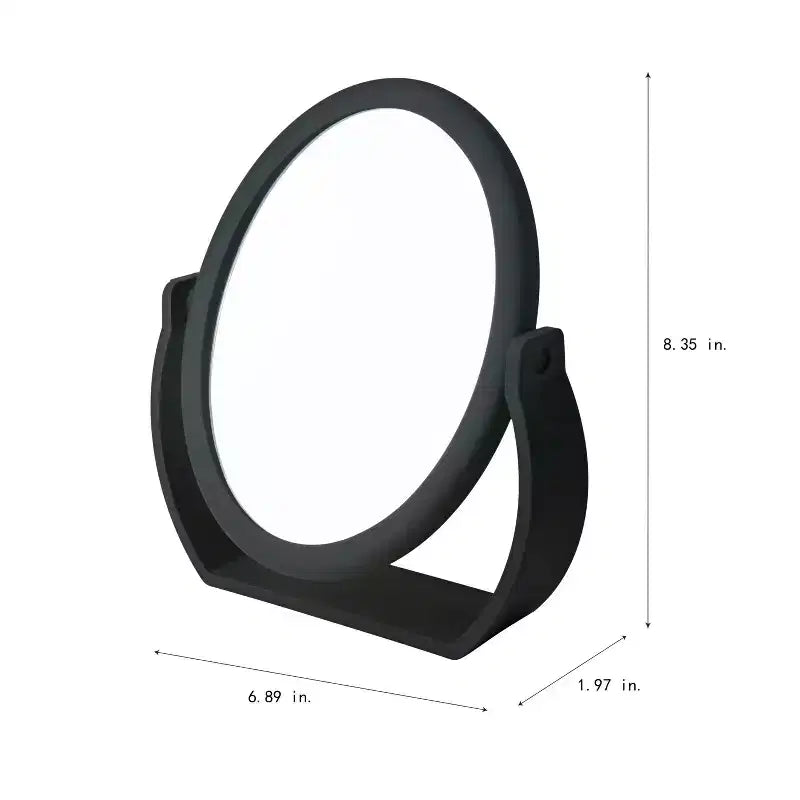 Specchio da toilette da 8" con base gommata, ingrandimento 1X-10X, da appoggio