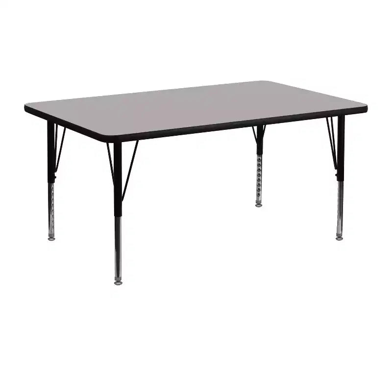 Tavolo attività rettangolare in laminato HP 24"L x 48"P con gambe corte regolabili in altezza